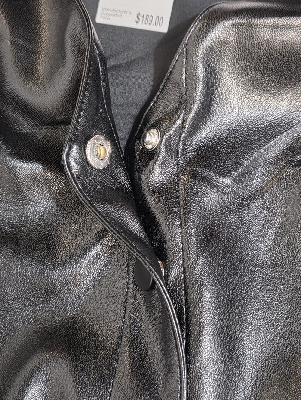 House of Harlow 1960 Black Faux-Leather Midi Belted Ruched Dress Size XS - Picture 5 of 14